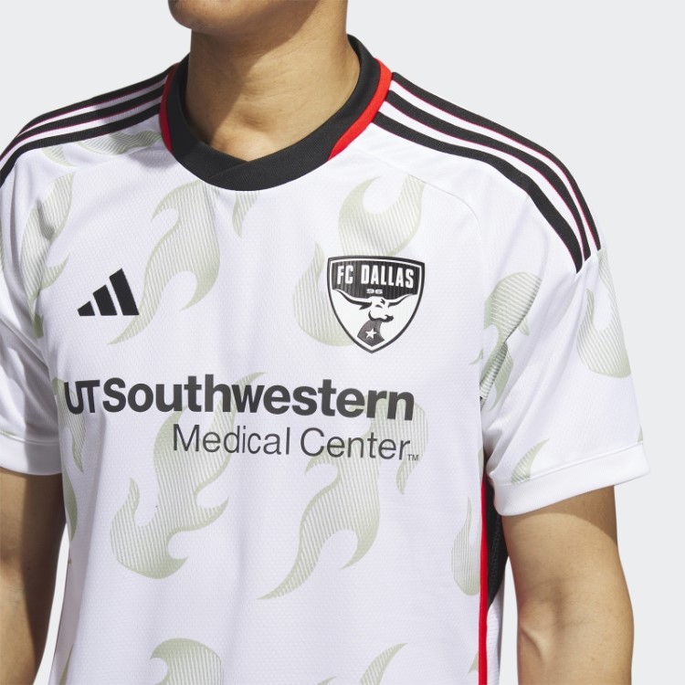 Fc Dallas 23/24 Away Camisa Autêntica Adidas Branco