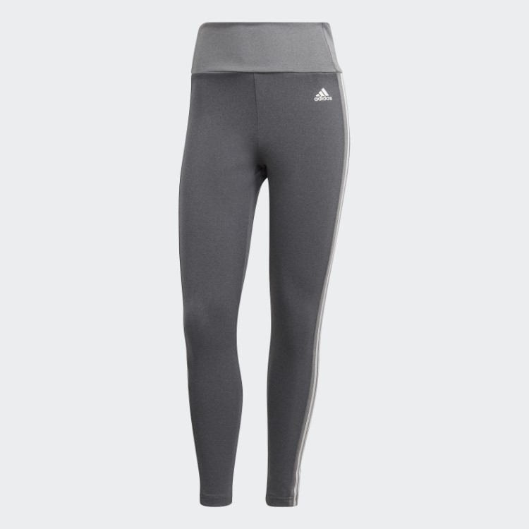 Projetada Para Mover Leggings Esportivas De 3 Listras 7/8 De Cintura Alta Adidas Urze Cinza Escuro