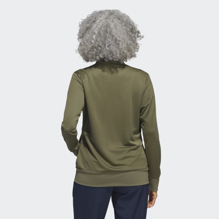 Jaqueta Texturizada Com Zíper Completo Olive Adidas