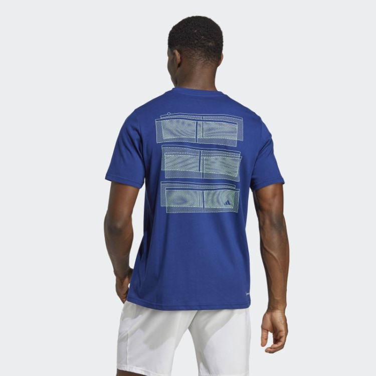 Camiseta Azul Vitória Com Estampa De Tênis Adidas