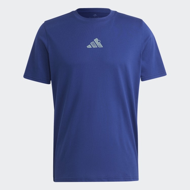 Camiseta Azul Vitória Com Estampa De Tênis Adidas