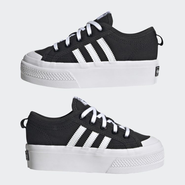 Moda Adidas Nizza Sapato Plataforma Branco