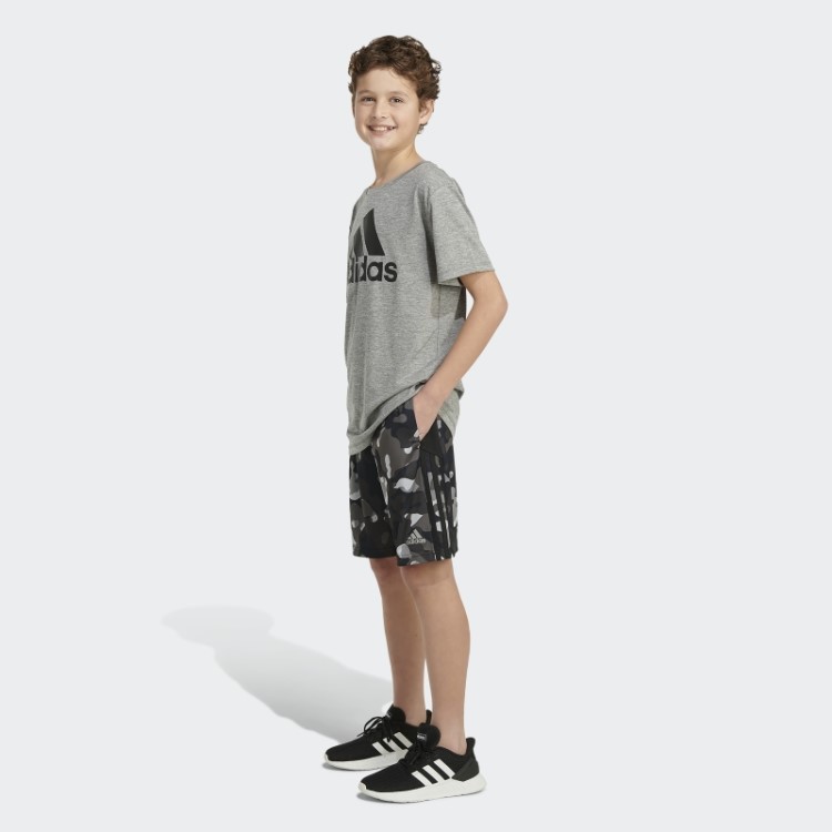 Short Com Estampa Camuflada Preta Adidas