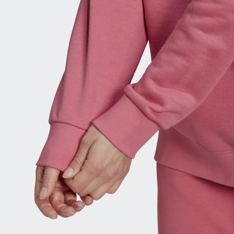 Adidas Retrô Luxo Tripulação Moletom Rosa Tom Quente