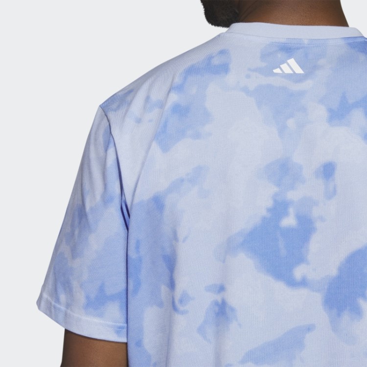 Camiseta De Basquete Azul Adidas World Aros Com Estampa De Basquete