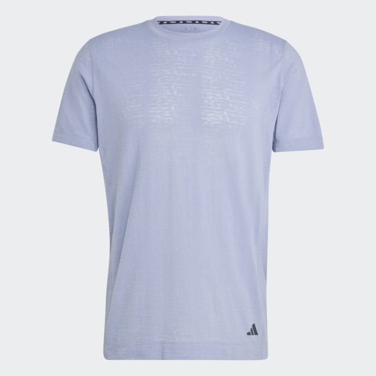 Camiseta Para Treino De Ioga Prata Violeta Adidas