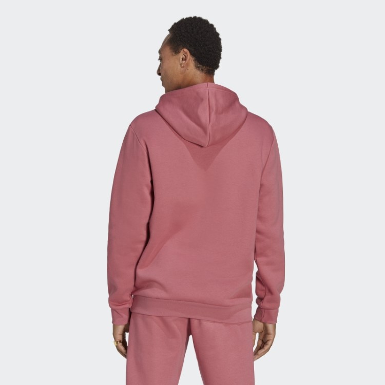 Moletom Com Capuz Trefoil Essentials Rosa Adidas