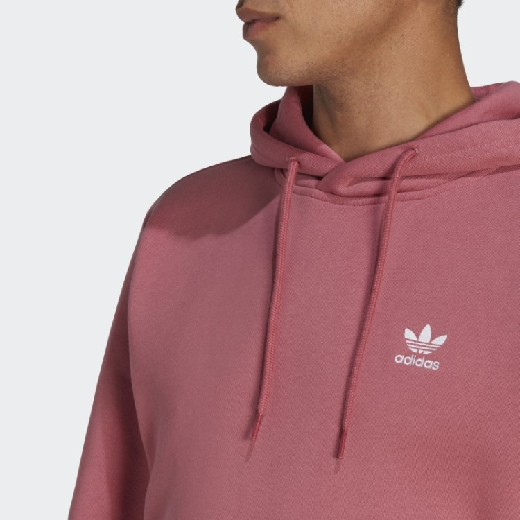 Moletom Com Capuz Trefoil Essentials Rosa Adidas