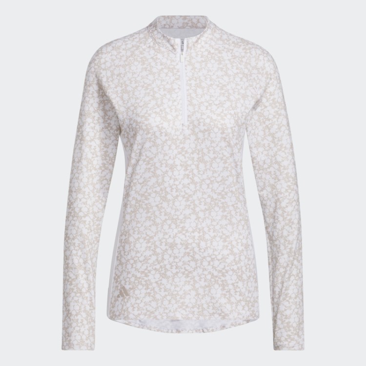 Camisa Polo De Golfe Com Gola Zombeada Estampada Ultimate365 Taupe Adidas
