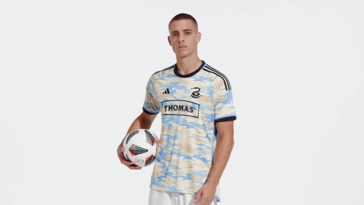 Sand Adidas Philadelphia Union 23/24 Away Camisa Autêntica