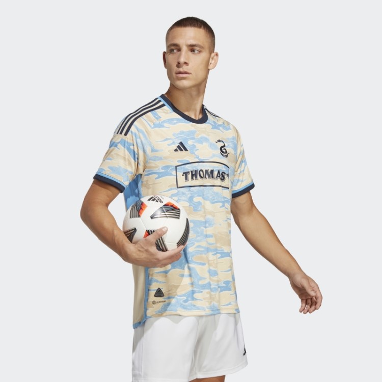 Sand Adidas Philadelphia Union 23/24 Away Camisa Autêntica