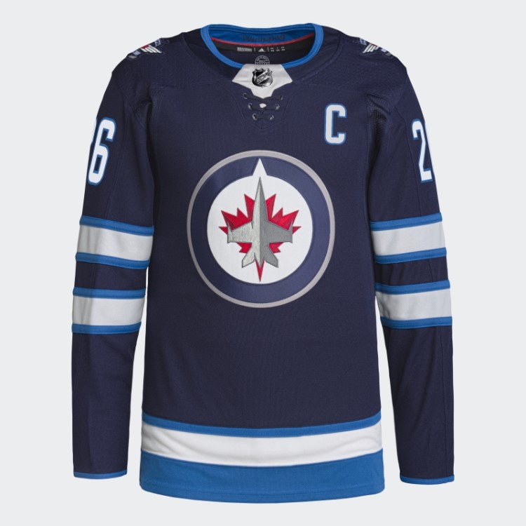 Marinho 09 Ccm-sld Jets Wheeler Home Autêntico Jersey Adidas