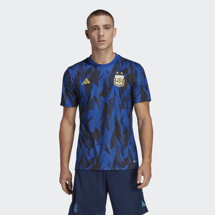 Camisa Pré-jogo Adidas Argentina Azul Royal