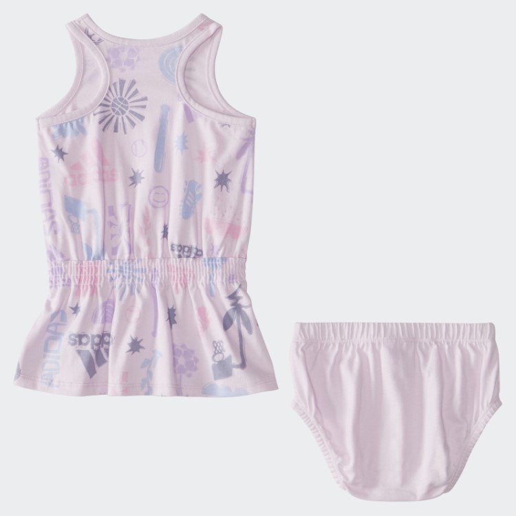 Vestido Rosa Adidas Ig Aop Conjunto Boomer