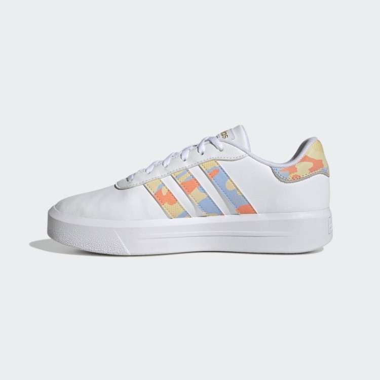 Sapatos De Plataforma De Quadra Adidas Brancos