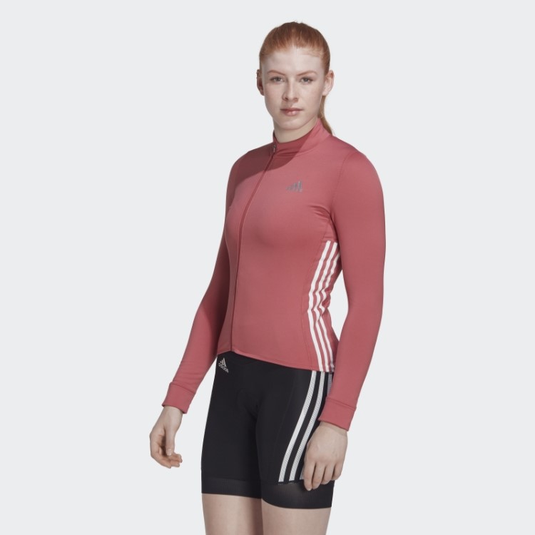 Camisa De Ciclismo Manga Longa Adidas The Cold.rdy Vermelha