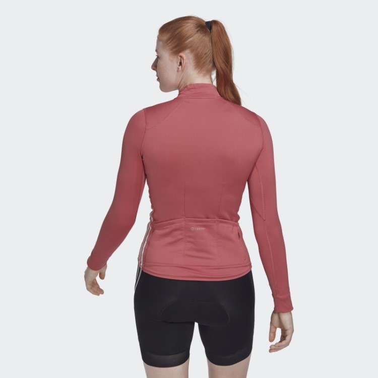 Camisa De Ciclismo Manga Longa Adidas The Cold.rdy Vermelha