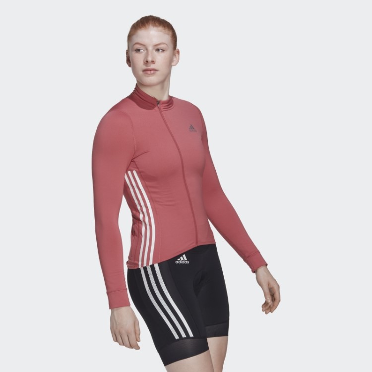 Camisa De Ciclismo Manga Longa Adidas The Cold.rdy Vermelha