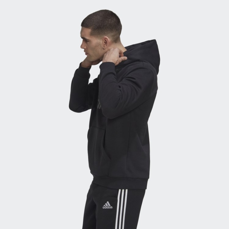 Moletom French Terry Com Estampa Camuflada Preto Adidas Essentials