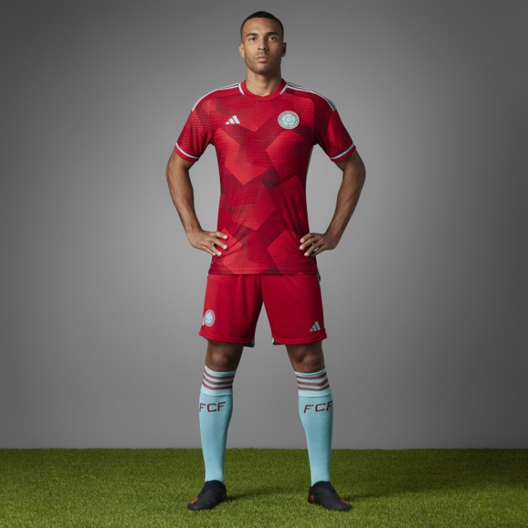 Colômbia 22 Away Camisa Autêntica Vermelha Adidas