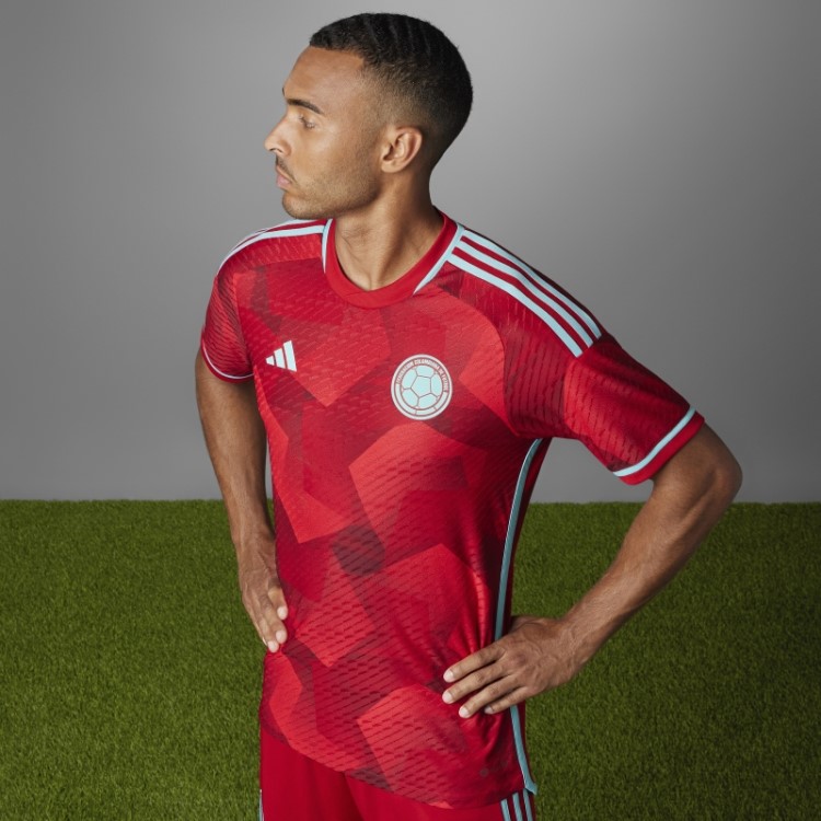 Colômbia 22 Away Camisa Autêntica Vermelha Adidas
