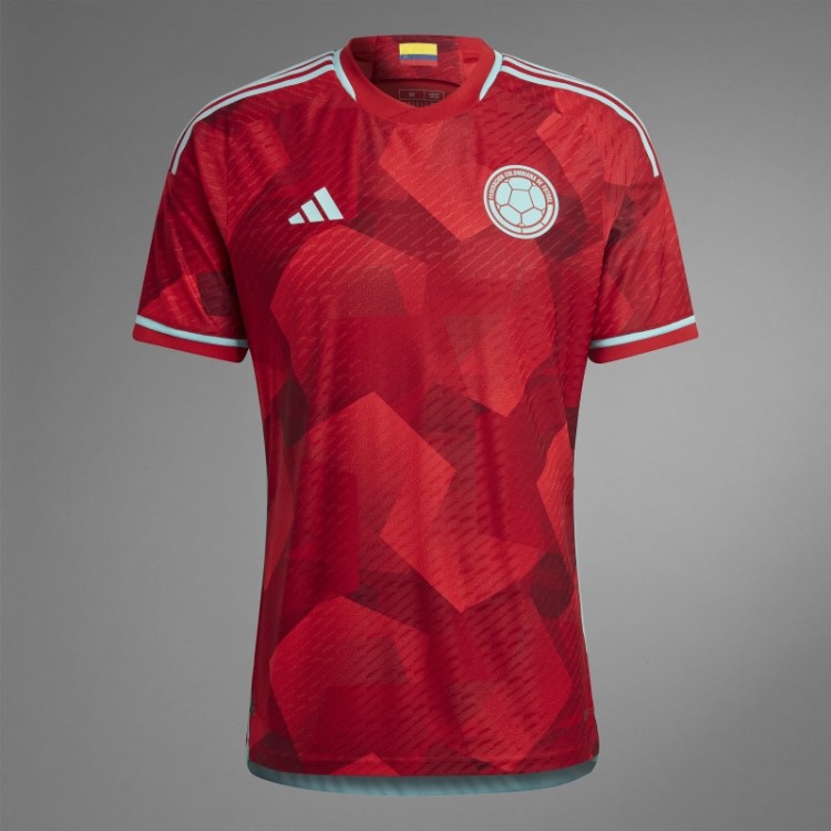 Colômbia 22 Away Camisa Autêntica Vermelha Adidas