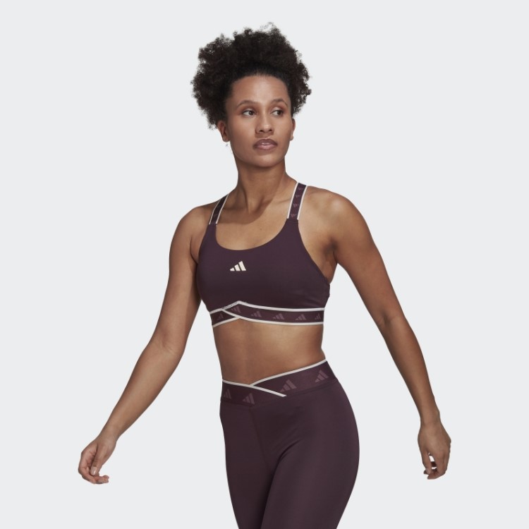 Moda Adidas Powerimpact Training Suporte Médio Sutiã Techfit Tom Ecru