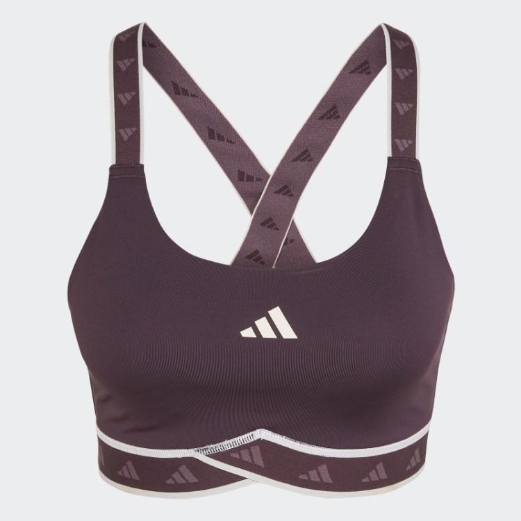 Moda Adidas Powerimpact Training Suporte Médio Sutiã Techfit Tom Ecru