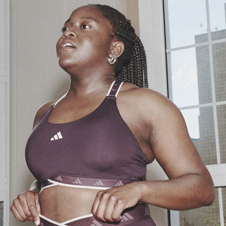 Sutiã Techfit Powerimpact Training De Suporte Médio Adidas Marrom