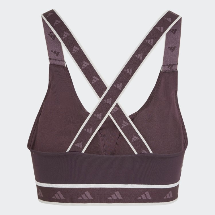 Sutiã Techfit Powerimpact Training De Suporte Médio Adidas Marrom