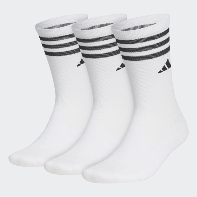 Meias Da Tripulação 3 Pares Branco Adidas