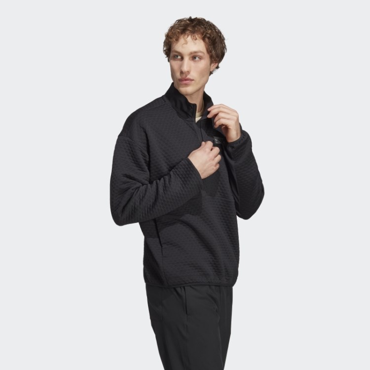Jaqueta De Lã Preta Terrex Utilitas Com Zíper 1/2 Adidas