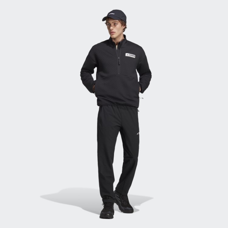 Jaqueta De Lã Preta Terrex Utilitas Com Zíper 1/2 Adidas