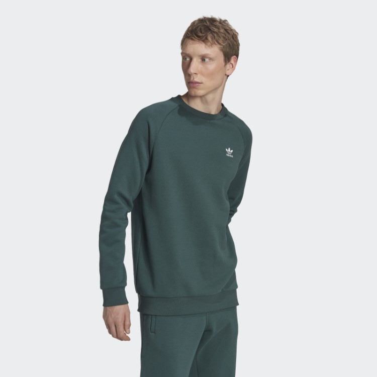 Adicolor Essentials Trefoil Moletom Gola Redonda Adidas Verde