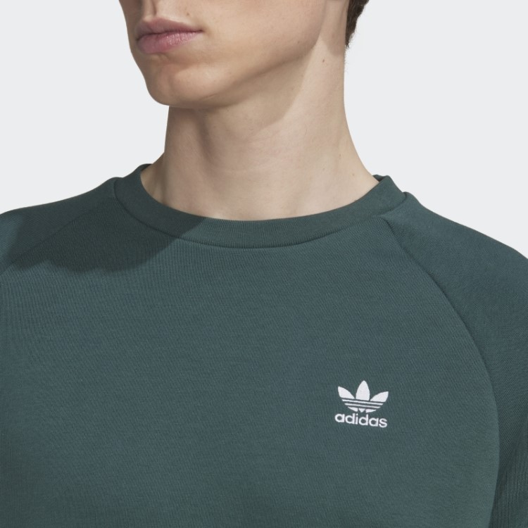 Adicolor Essentials Trefoil Moletom Gola Redonda Adidas Verde