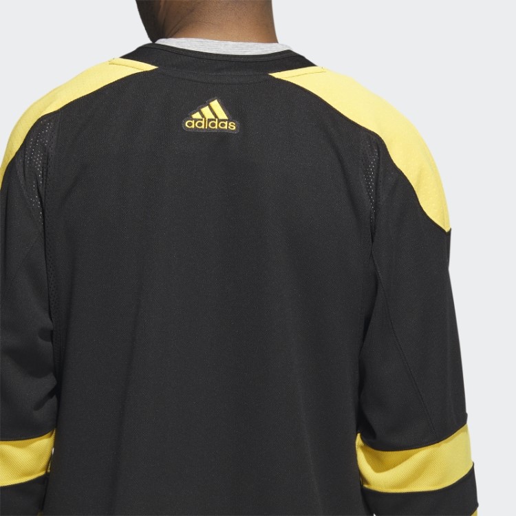Black Bruins Camisa Clássica De Inverno Autêntica Com Marca De Palavra Adidas