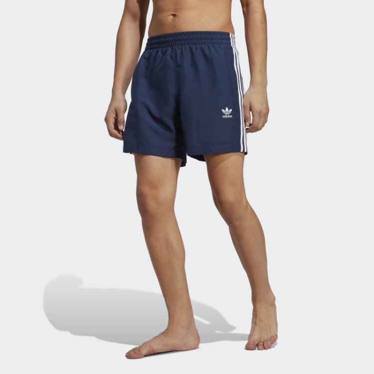 Short De Natação Adidas Night Indigo Originals Adicolor Com As Três Listras