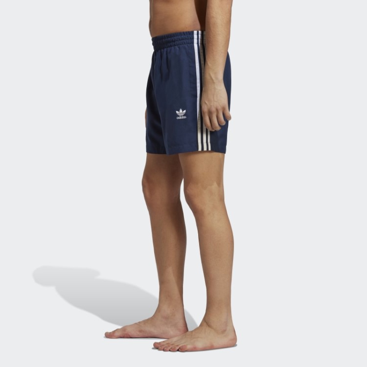 Short De Natação Adidas Night Indigo Originals Adicolor Com As Três Listras
