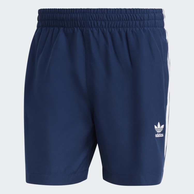 Short De Natação Adidas Night Indigo Originals Adicolor Com As Três Listras