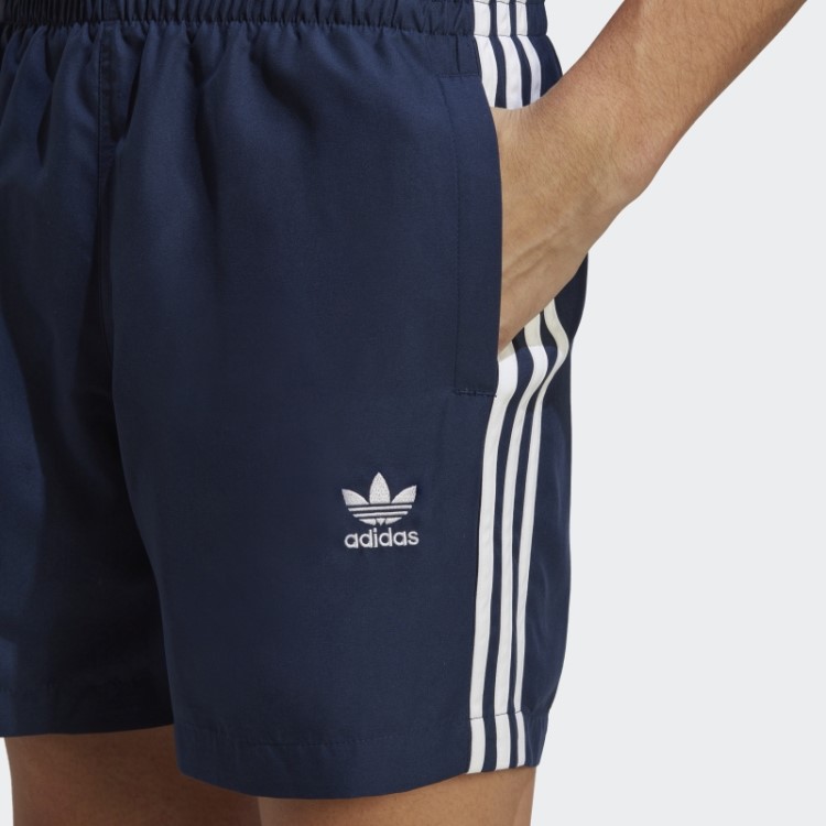 Short De Natação Adidas Night Indigo Originals Adicolor Com As Três Listras