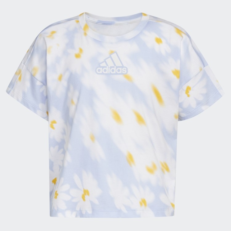 Blue Dawn Camiseta Adidas Com Estampa Allover E Caixa Solta