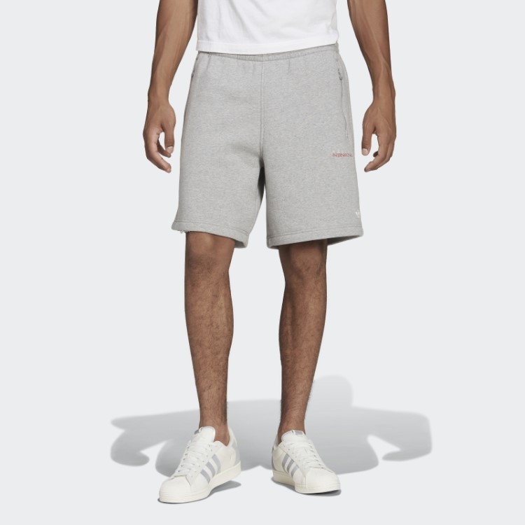 Shorts Esportivos Adidas Cinza Médio