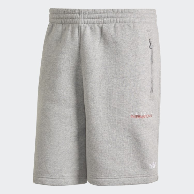 Shorts Esportivos Adidas Cinza Médio
