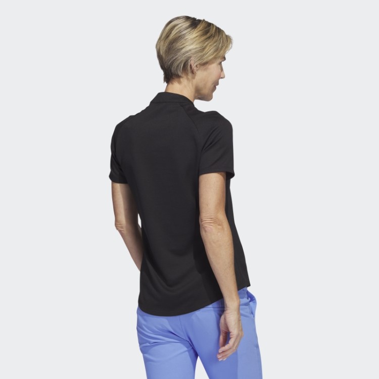 Polo De Golfe Texturizado Preto Adidas