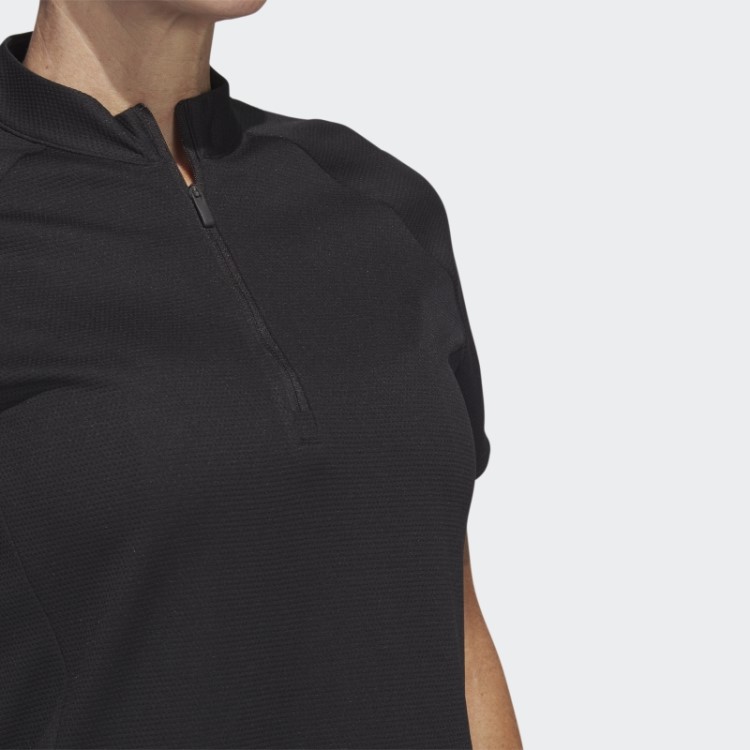Polo De Golfe Texturizado Preto Adidas