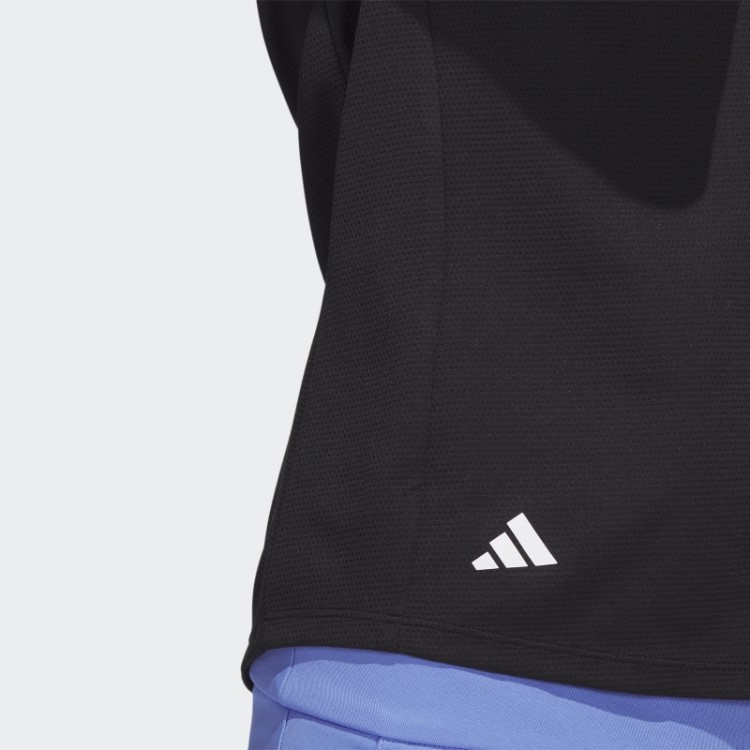 Polo De Golfe Texturizado Preto Adidas