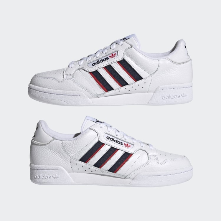 Tênis Branco Continental 80 Listras Adidas