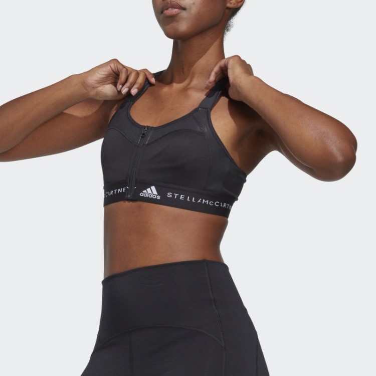Sutiã Esportivo Preto Quente Adidas By Stella Mccartney Truestrength Pós-mastectomia De Alto Suporte