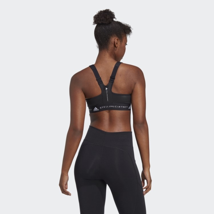 Sutiã Esportivo Preto Quente Adidas By Stella Mccartney Truestrength Pós-mastectomia De Alto Suporte
