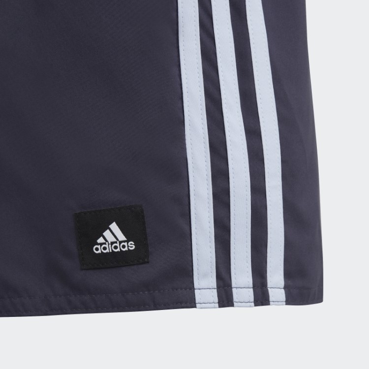 Bermuda De Banho Adidas 3 Listras Azul Marinho